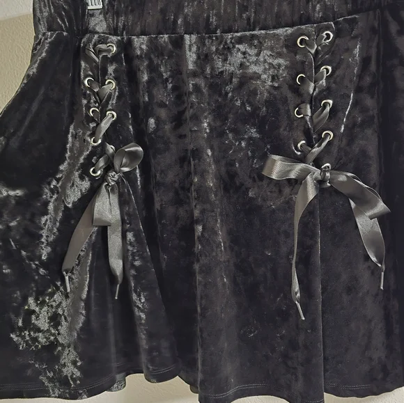 Cosmic Aura Lace Up Skater Skirt - Picture 2 of 5